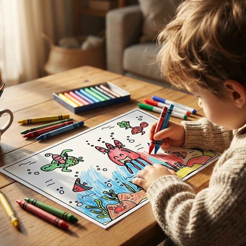 Coloriage "La méduse amusée"