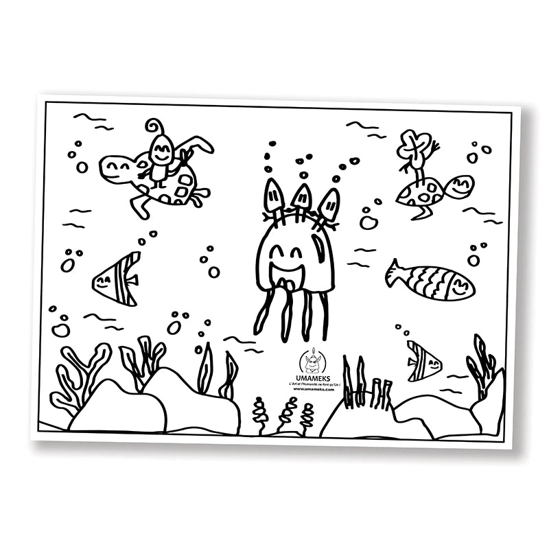 Coloriage "La méduse amusée"