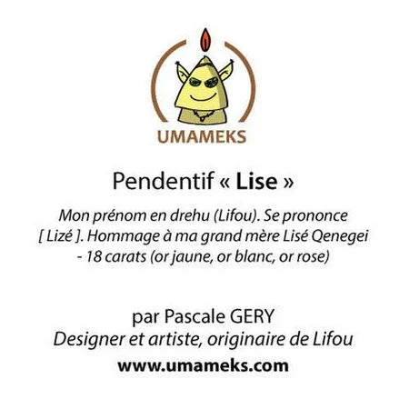 Pendentif "Lise" - Or blanc