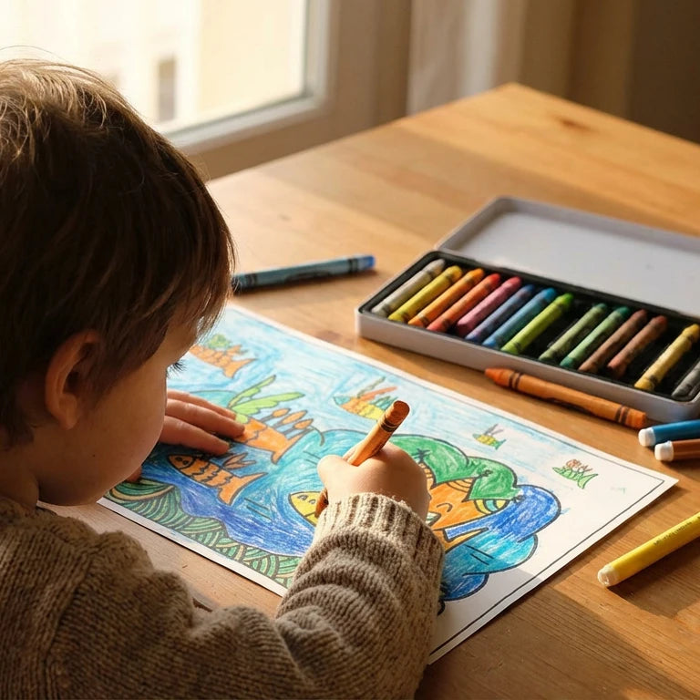 Coloriage "Les poissons volants"