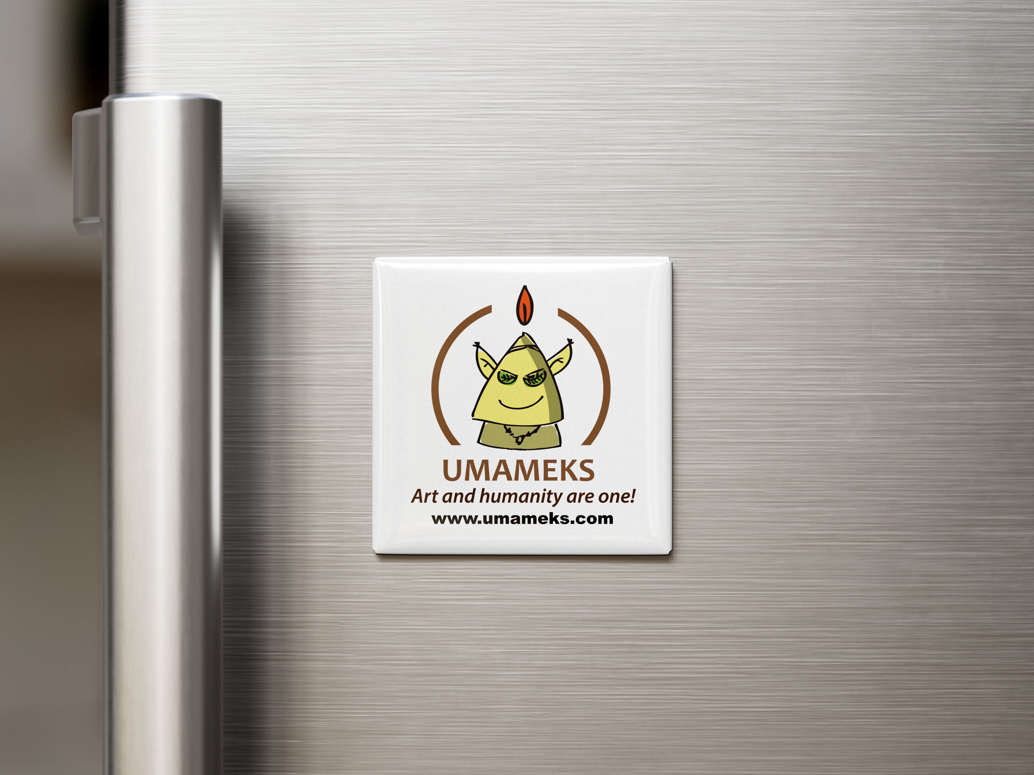 Magnet Canva "L'Art et l'Humanité ne font qu'Un" Logo, EN